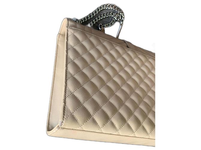Borsa a tracolla Saint Laurent Envelope beige in pelle - vista 2
