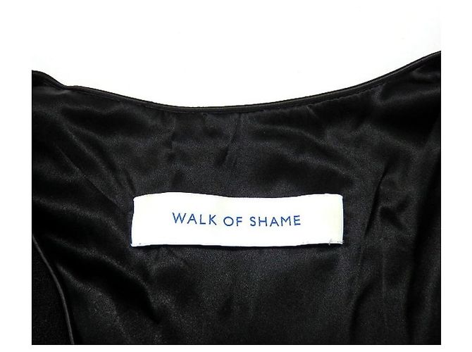 Autre Marque *** Maxi abito con lacci in lana e seta Walk Of Shame Nero - vista 3