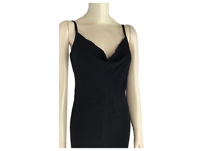 Autre Marque ***Vestido Preto Severine Peraudin Crepe De Seda - vista 4