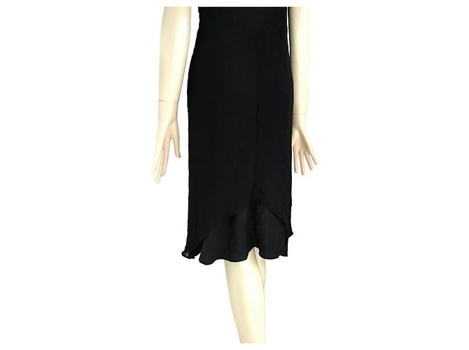 Autre Marque ***Vestido Preto Severine Peraudin Crepe De Seda - vista 5