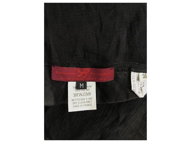 Autre Marque ***Vestido Preto Severine Peraudin Crepe De Seda - vista 6