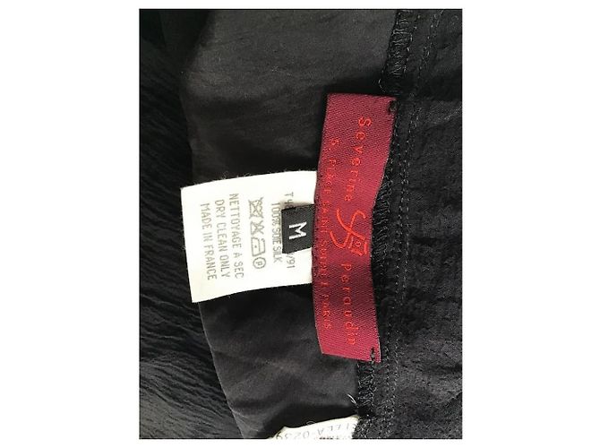 Autre Marque ***Vestido Preto Severine Peraudin Crepe De Seda - vista 7