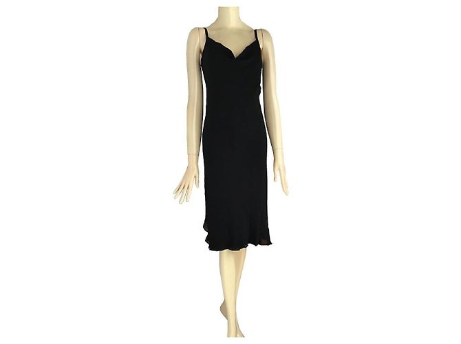Autre Marque ***Vestido Preto Severine Peraudin Crepe De Seda - vista 8