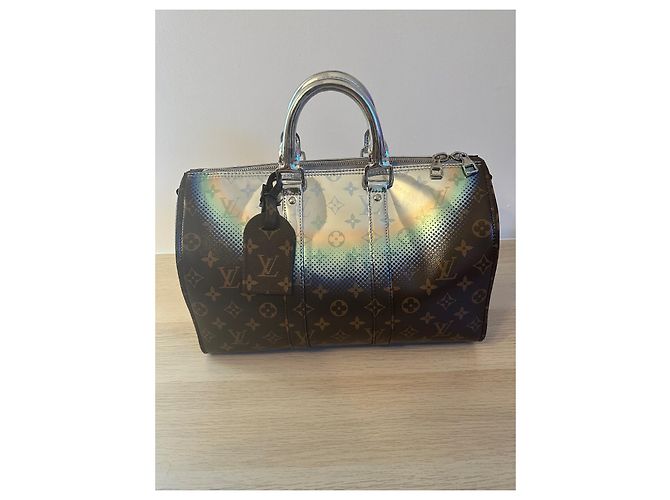 Abbesses Louis Vuitton Keepall 35 Nebula Marron Argenté - vue 2