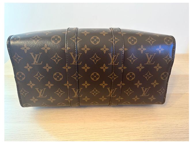 Abbesses Louis Vuitton Keepall 35 Nebula Marron Argenté - vue 6