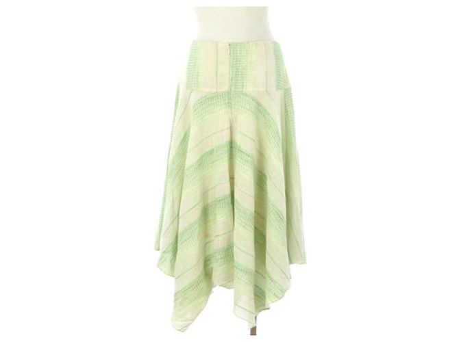 Autre Marque ***Falda asimétrica de lino Junko Koshino Verde - vista 2