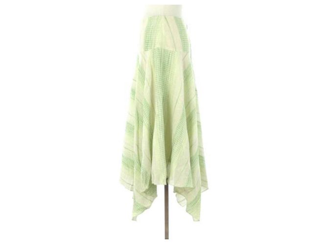 Autre Marque ***Falda asimétrica de lino Junko Koshino Verde - vista 3