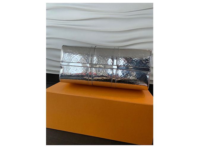 Keepall Louis Vuitton Keepal 50 bandoulière 50 Argento - vista 5