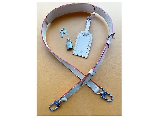Keepall Louis Vuitton Keepal 50 bandoulière 50 Argento - vista 8