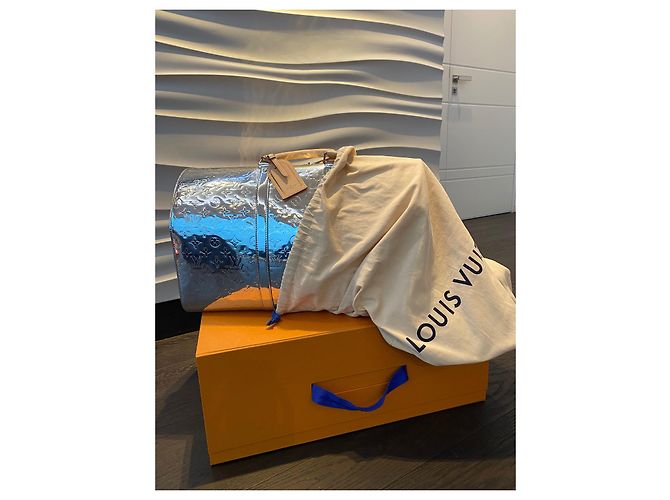 Keepall Louis Vuitton Keepal 50 bandoulière 50 Argento - vista 9