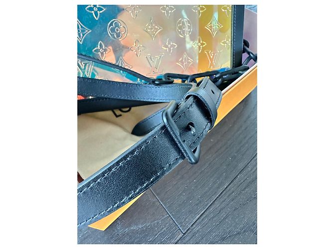 Louis Vuitton Monogram Baule Morbido M55932 Borsa a tracolla Prism Rainbow Clear Black Nero - vista 3