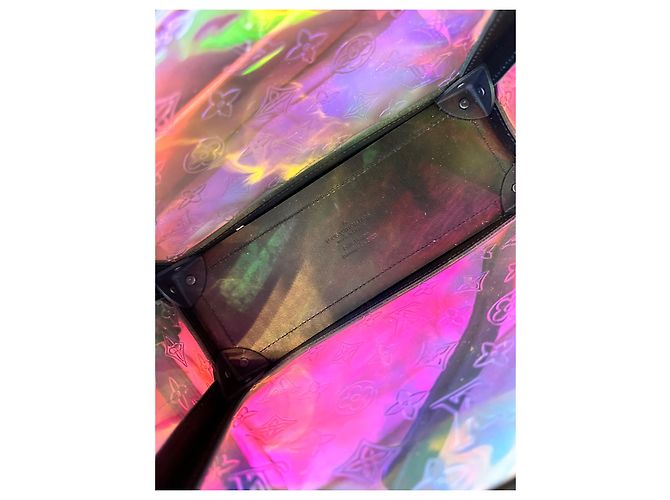 Louis Vuitton Monogram Baule Morbido M55932 Borsa a tracolla Prism Rainbow Clear Black Nero - vista 5