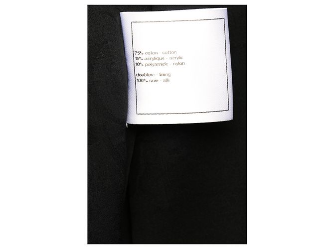 Chanel Giacca in tweed nera oversize con bottoni CC Multicolore - vista 7