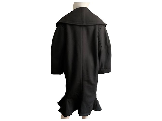Jacquemus Abrigo oversize de lana negro - vista 10