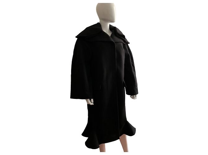 Jacquemus Abrigo oversize de lana negro - vista 13