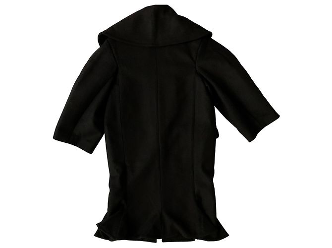 Jacquemus Abrigo oversize de lana negro - vista 2
