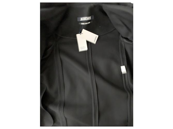 Jacquemus Abrigo oversize de lana negro - vista 3