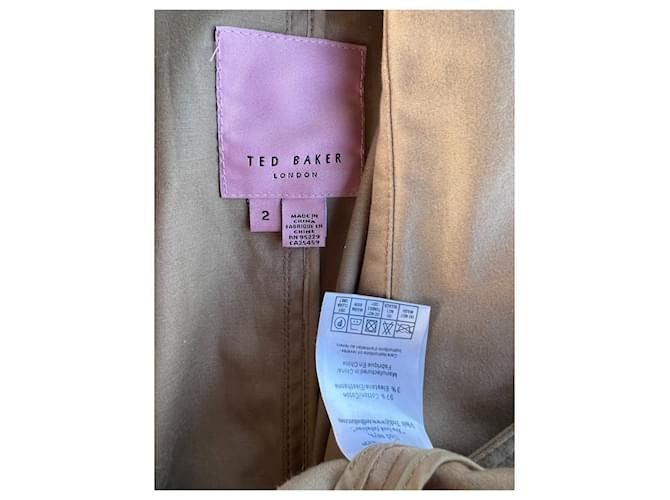 Vestido elástico Ted Baker beige de algodón - vista 4