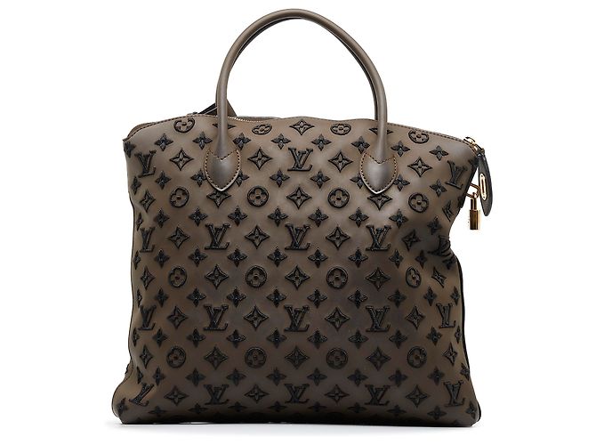 Louis Vuitton Monogram Addiction Marrone Lockit Verticale MM - vista 3