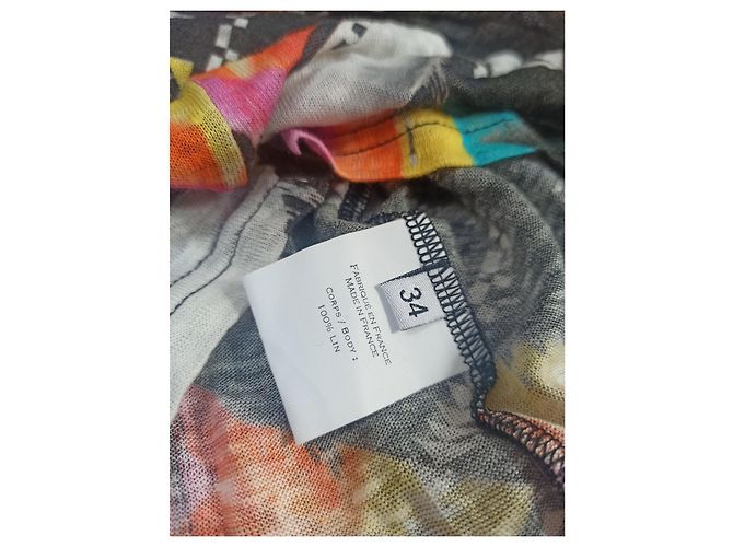 Balmain camiseta raglán de lino de manga larga Multicolor - vista 3