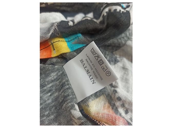 Balmain camiseta raglán de lino de manga larga Multicolor - vista 4