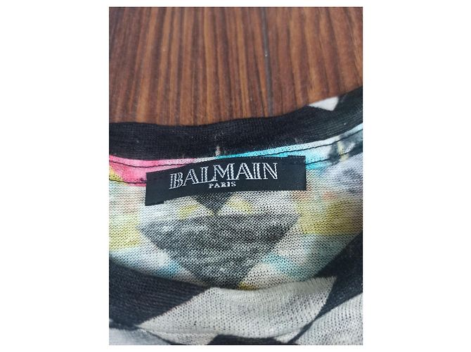 Balmain camiseta raglán de lino de manga larga Multicolor - vista 5