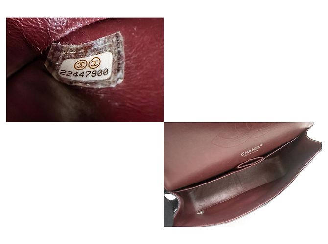 CHANEL Bolsa de ombro grande em couro de bezerro granulado com aba SV Classic Preto - vista 9