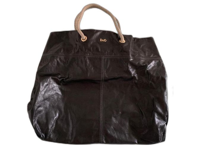 Dolce & Gabbana Borsa Tote Allan Bag in Pelle Nera Nero - vista 2
