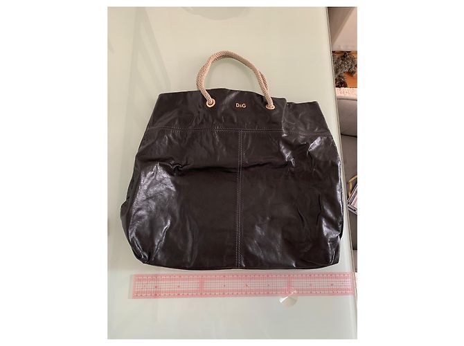 Dolce & Gabbana Borsa Tote Allan Bag in Pelle Nera Nero - vista 3