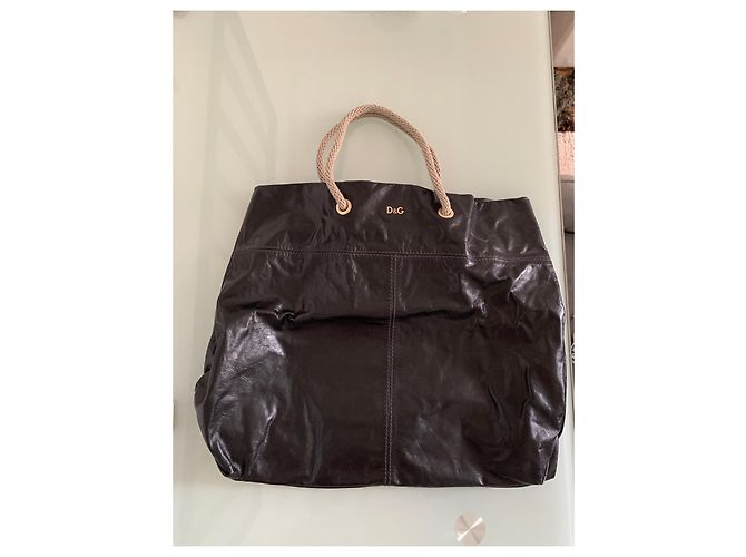 Dolce & Gabbana Borsa Tote Allan Bag in Pelle Nera Nero - vista 4