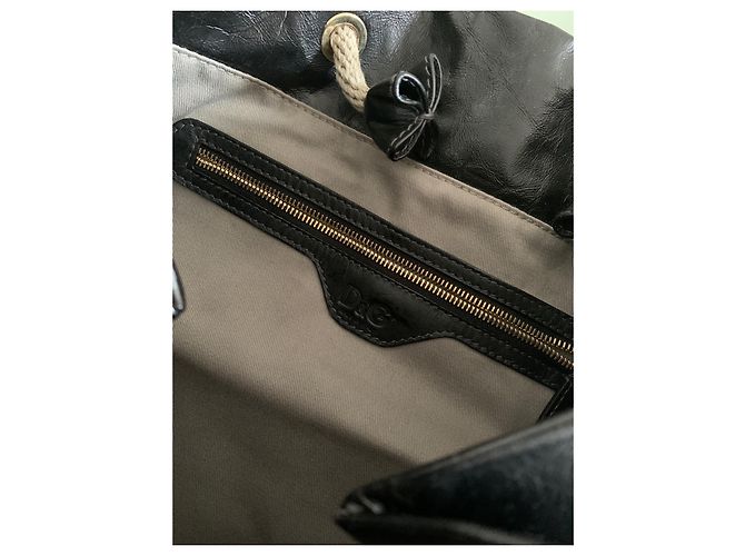 Dolce & Gabbana Borsa Tote Allan Bag in Pelle Nera Nero - vista 8