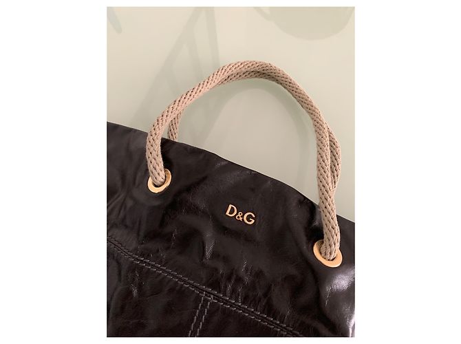 Dolce & Gabbana Borsa Tote Allan Bag in Pelle Nera Nero - vista 9