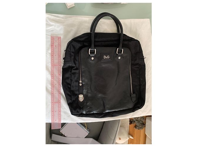 Borsa a mano Dolce & Gabbana Alan Bag in pelle nera Nero - vista 12