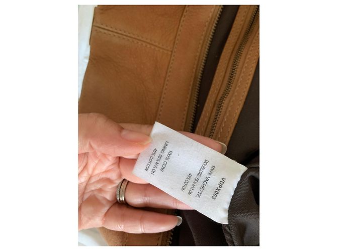 Bolsa de mão Vanessa Bruno Caprice em couro bege - vista 7