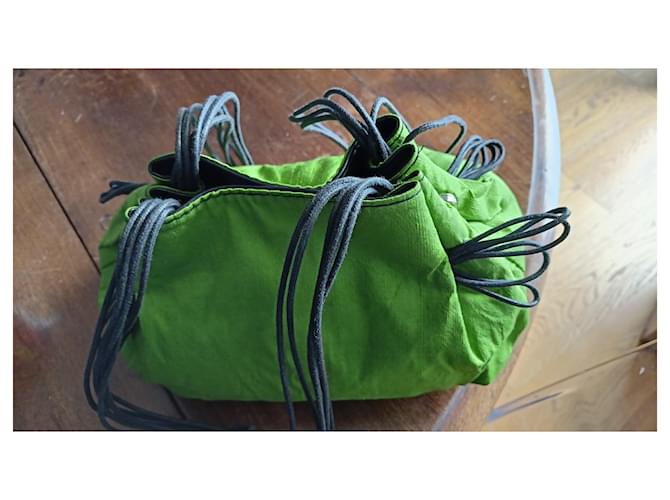Clutch Basile Poschette in seta e raso verde chiaro - vista 4