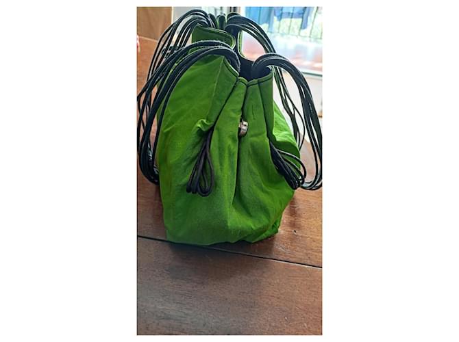 Clutch Basile Poschette in seta e raso verde chiaro - vista 5