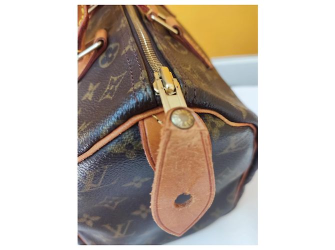 Borsa a mano Louis Vuitton Speedy 30 Monogram Marrone - vista 3