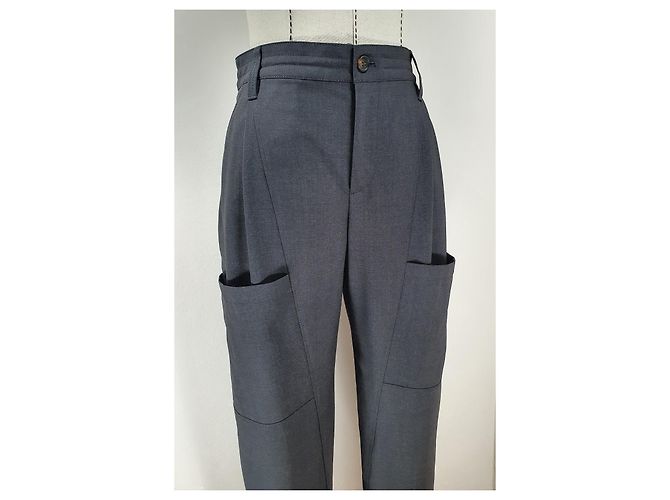 Pantalones Brunello Cucinelli de lana gris Gris antracita - vista 3