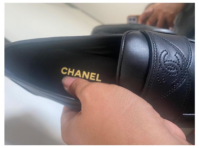 Cambon Chanel Nuovi mocassini uniformi 36,5 Nero - vista 9