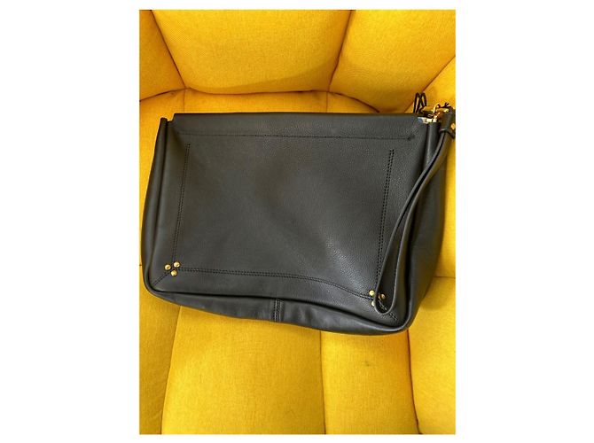 Clutch Jerome Dreyfuss in pelle nera Nero - vista 4