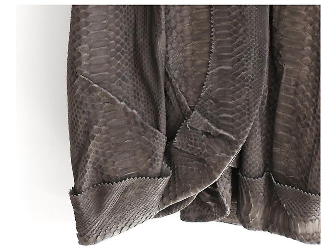 Dior fall 2006 Grey Python Leather Trench Coat - view 2