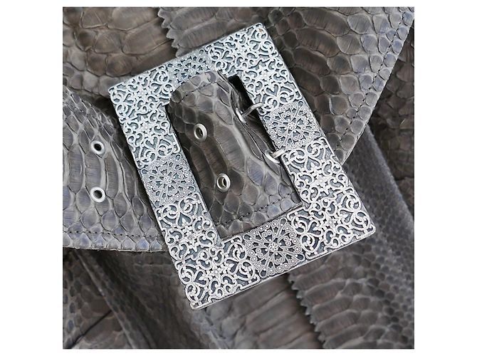 Dior fall 2006 Grey Python Leather Trench Coat - view 3