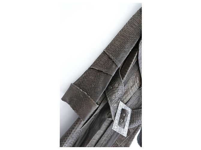 Dior fall 2006 Grey Python Leather Trench Coat - view 5