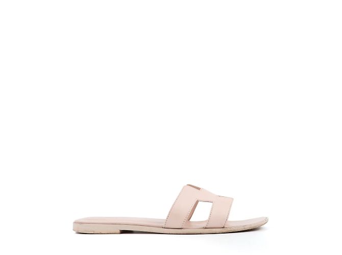 HERMÈS - Sandali Oran in pelle rosa (T38) - vista 4