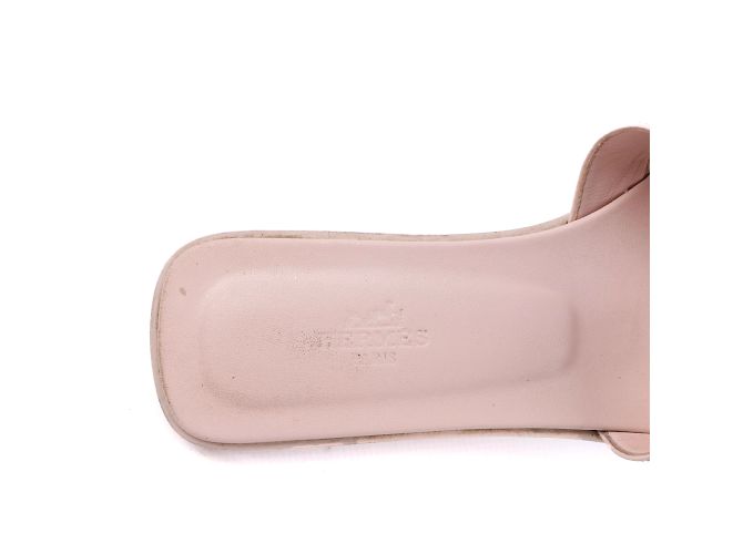 HERMÈS - Sandali Oran in pelle rosa (T38) - vista 6