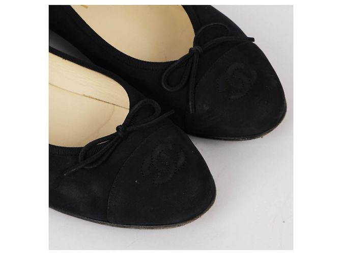Timeless CHANEL Bailarinas UE 38.5 ante Negro - vista 2