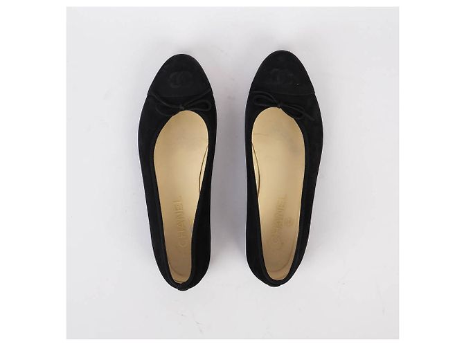 Timeless CHANEL Bailarinas UE 38.5 ante Negro - vista 3