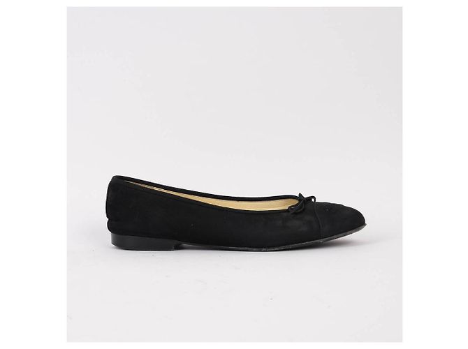 Timeless CHANEL Bailarinas UE 38.5 ante Negro - vista 4