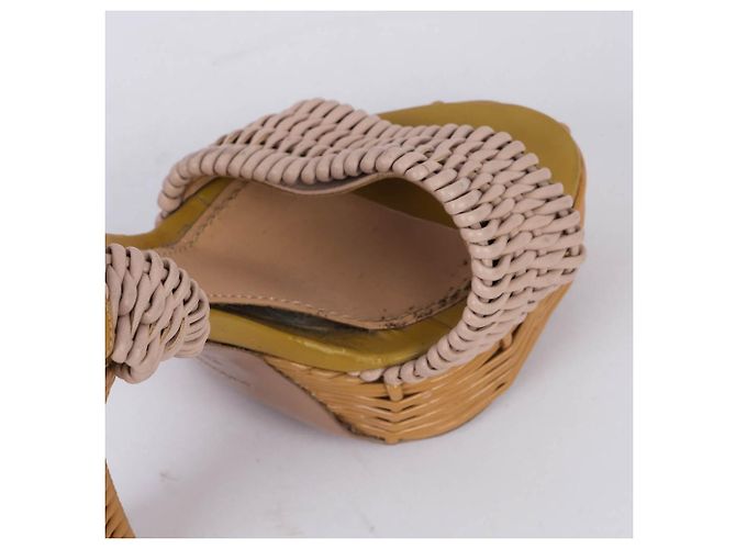 DOLCE & GABBANA Sandali EU 37 Leather Beige - vista 4