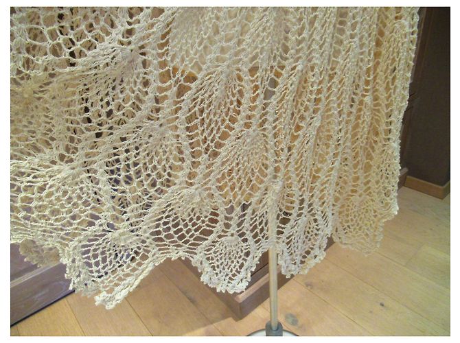 Antik Batik Cremefarbener gehäkelter Antik-Batik-Poncho - Ansicht 6